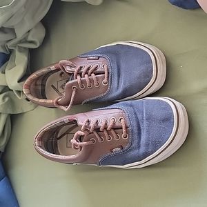 Vans off the wall low skate shoes blue brown W8.5/M7